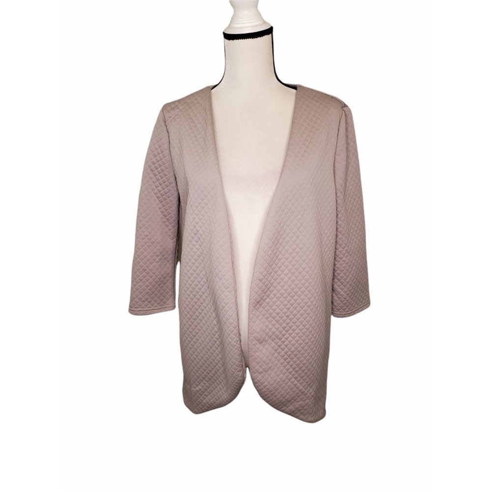 Pepe Runa Size XL Quilted Cardigan Gray Open